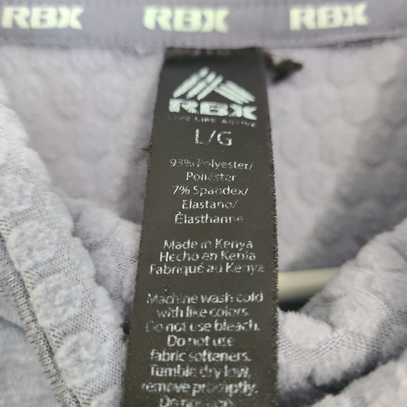 RBX Woman's Preformance Activewear Workout Shirt, Size: Large Color: Grey - Picture 7 of 14